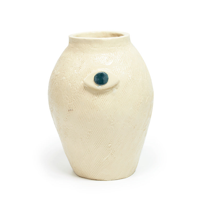 blue eye vase