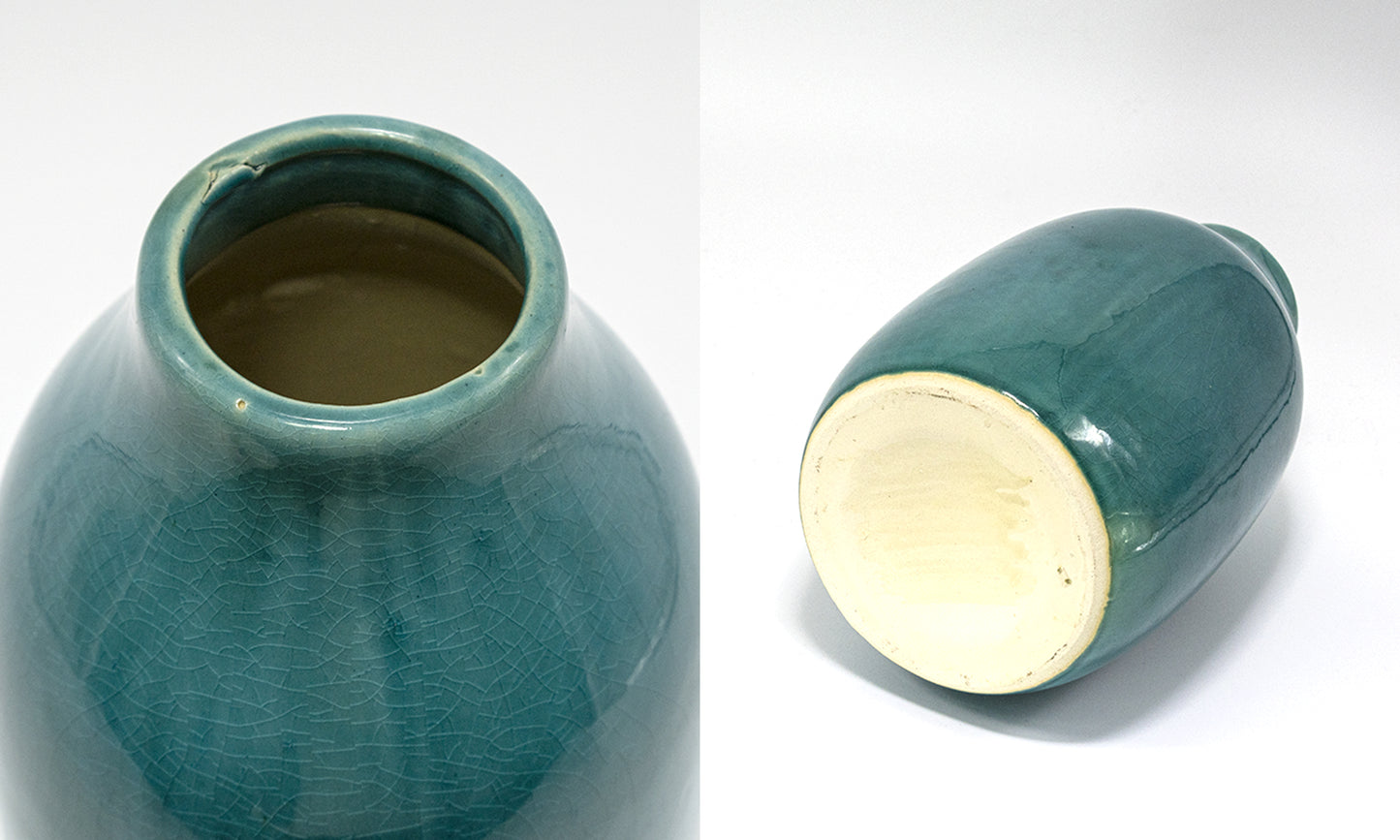 green flower vase