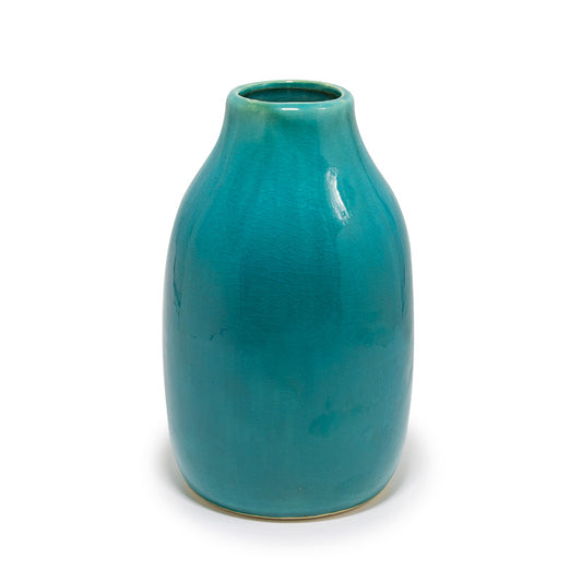 green flower vase