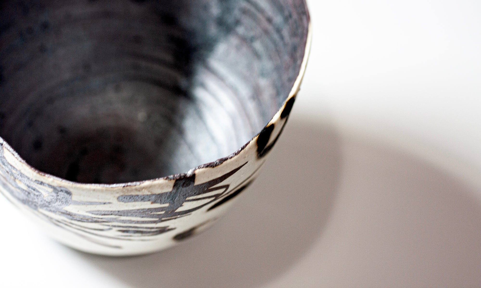 white painted cup