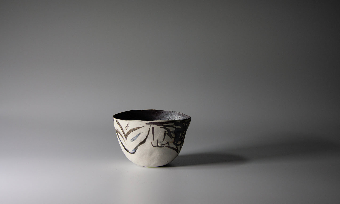white painted cup
